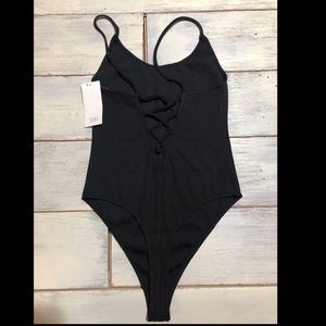 NWT Tobi Lace Up Bodysuit